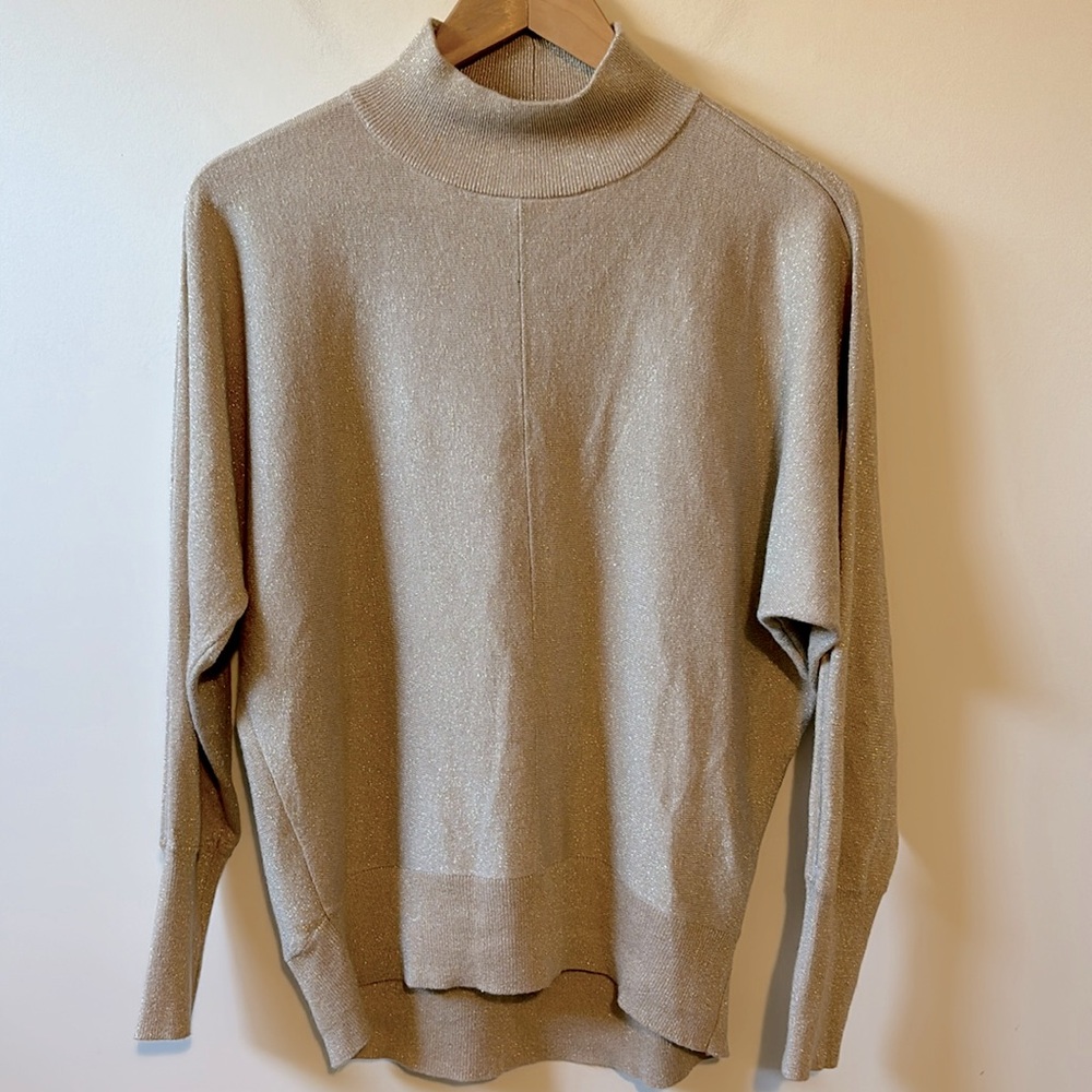 Inwear Gold Metallic Karlee Turtleneck Sweater